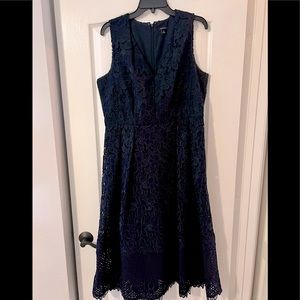 Ann Taylor Navy lace dress size 14